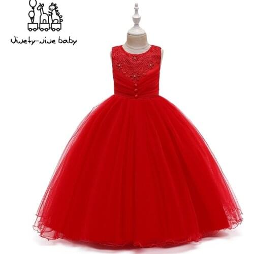 Princess Flower Girl Dress Summer Tutu Wedding Birthday Party Embroidery Kids Dresses Christmas Childrens Costume Prom Designs