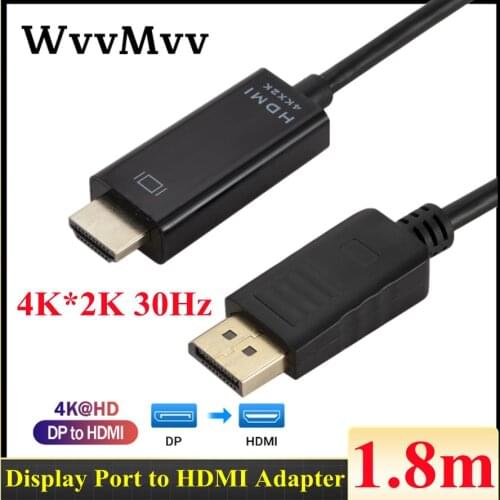 Display Port to HDMI 4K*2K 30Hz DP to HDMI Cable for PC Laptop HDTV Projector Video Audio Cable DisplayPort to HDMI