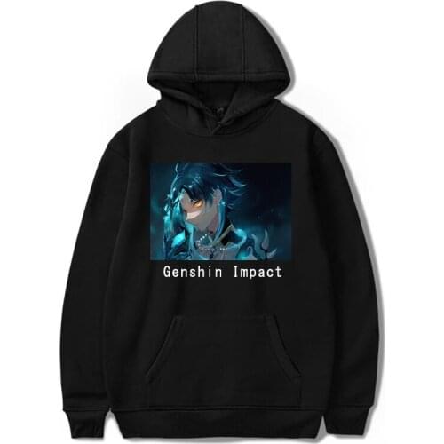 Casual Genshin Impact Hoodies Fashion Size Streetwear Fashion Hot Cool Print Game Sweatshirts Graphic Women/Men Hip Hop Top Plus