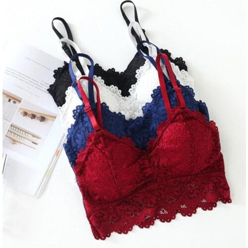 Sexy Lace Bralette Tube Tops Bandeau Summer Women Lace Bra Tanks Crop Tops NIN668