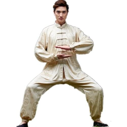 Shanghai Story Mens chinese kungfu set chinese Tai chi suit long sleeve shirt + pants Linen kungfu uniform 6 Style for Unisex