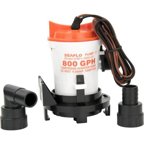 12v 800GPH Marine Bilge Pump Boat Bilge Water Pump Side Mounting Strainer Base