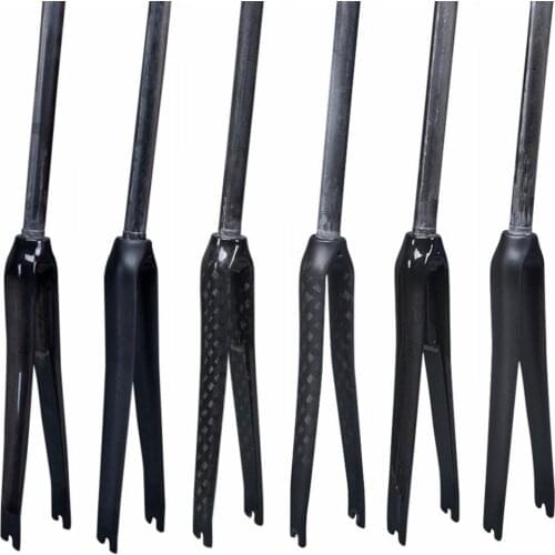 T800 Carbon Fork 700C Road Bike Fork 1-1/8 V Brake Racing Bicycle Parts 12K Glossy Black