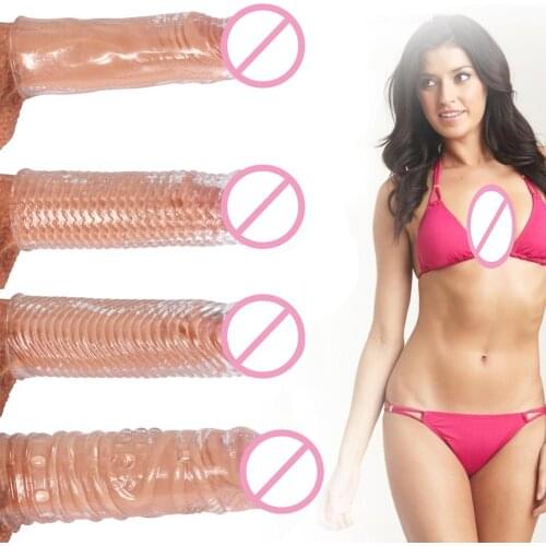 Penis extension sleeve textured penis extender sleeve for increased size stimulation longer stronger wearers penis enlargers