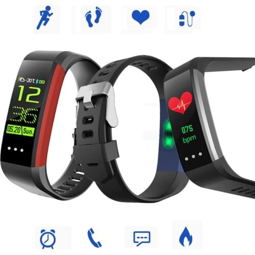 Smart Fitness Wristband BT4 Touch Screen Bracelet Pedometer Heart Rate Distance Calorie Recorder SMS Call Vibrating Reminder