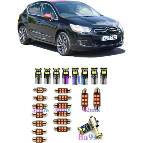 Interior LED Lights Replacement for citroen XANTIA XSARA C-ZERO DISPATCH DS3 DS4 DS5 NEMO SAXO Accessories Package Kit WHITE