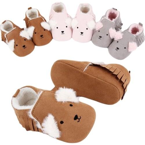 Winter Cute Animal Style Baby Boots Infant Toddler First Walkers Baby Moccasins Baby Crib Shoes