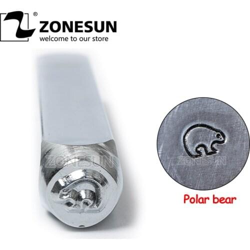 ZONESUN Bear Jewelry Stamping Metal Alphabet LOGO Steel Stamps Mold Marking Tool Punch Die For Gold Ring Bracelet Necklace