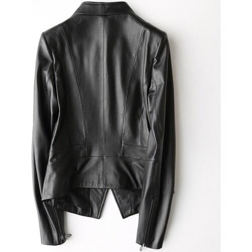 100% Natural Sheepskin Coat Female Genuine Leather Jackets Women Slim Short Spring Autumn Outwear Clothes 2020 LWL1456