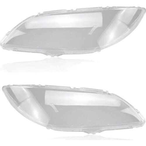 2pcs Car Front Head Light Lamp Cover for Mazda 3 2006-2012 Waterproof Clear Lens Auto Shell Cover - Left & Right