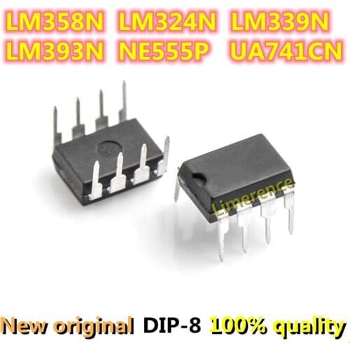 20PCS UA741 LM324 LM393 LM339 NE555 LM358 DIP LM358N LM324N LM339N LM393N NE555P UA741CN DIP8 DIP14 Amplifier Circuit New IC