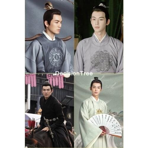 2021 the sword and the brocade chinese male costumes stage wear folk dance robe hanfu tang suit outfits national ancient cosplay