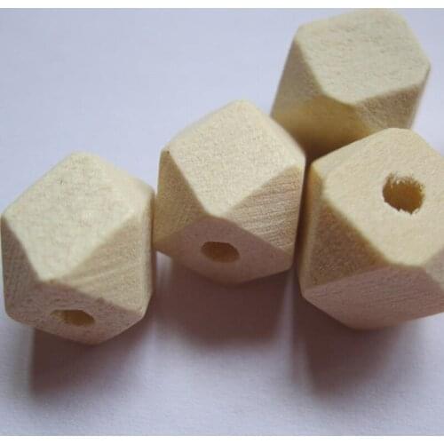 50pcs 10/12/14/16/20/25/30mm Natural Unfinished Geometric Wood Beads for Jewelry Making DIY Woden Spacer Bead Craft Material