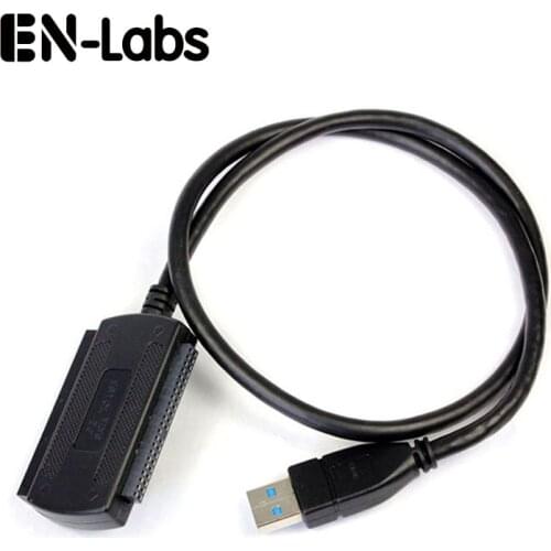 EN-Labs Newest 3-in-1 USB 3.0 to IDE/SATA 2.5",3.5" Hard Drive Disk HDD Converter Adapter Cables -SATA IDE to USB 3.0 Black