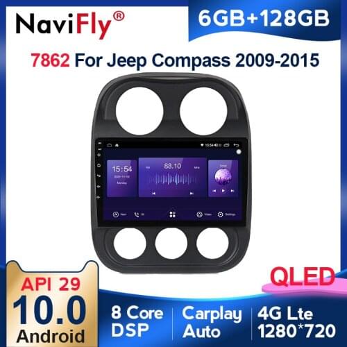 Android10 8core 6G 128G Car Radio For JEEP Compass Patriot 2010-2016 Multimedia GPS Player 4GLTE BT5.0 1280*720QLED carplay SWC
