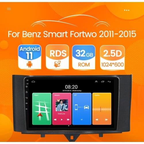 Android 11 2+32G Car Radio Multimedia Video Player Navigation GPS for Benz Smart Fortwo Mercedes 2011-2015 Stereo Head Unit