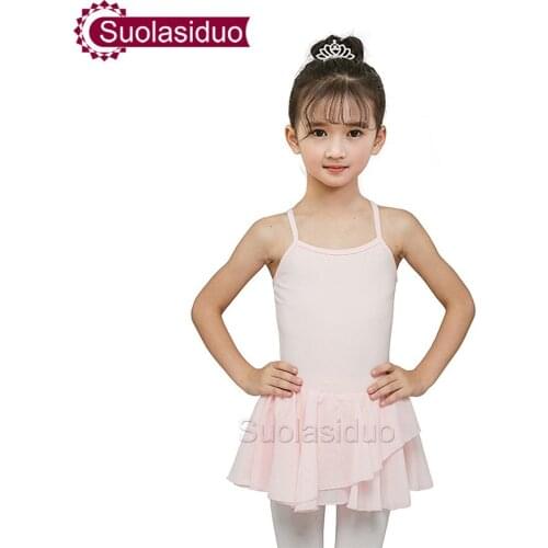 Girls Practice Ballet Dance Skirt Kids Ballet Leotards Dancing Dresses Children Training Clothes Gymnastics Leotard