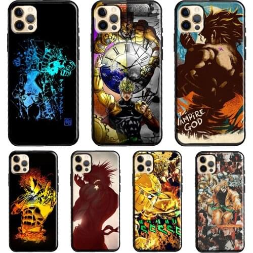 JoJos Bizarre DIO Manga Soft Case For iPhone 12 Pro Max Mini X XR XS Max SE 2020 8 7 Plus 11 Pro Max Phone Cover