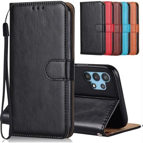 Folio Leather Case For Samsung A32 A22 A52 A72 A51 A71 A12 A42 A03S A21 M31 S S20 FE Note20 Ultra S10 Plus Lite S10e Wallet Case