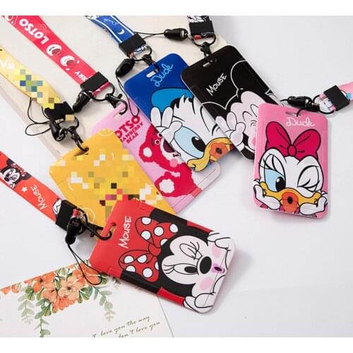 Disney Mickey Mouse Coin Bag Cartoon Meal Card Bus Card Holder Acrylic Plastic Campus Card Storage Card Holder