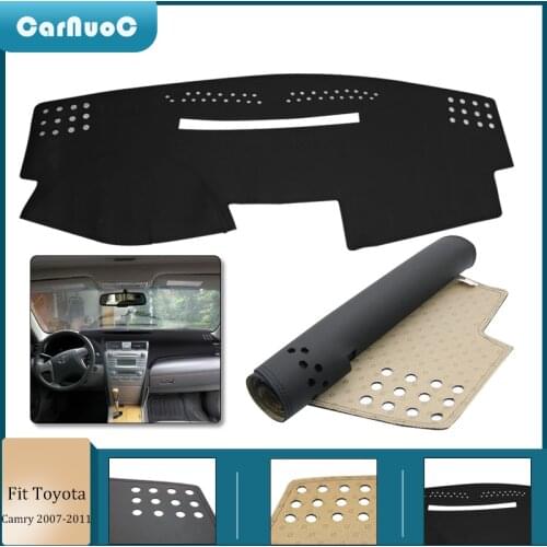 For Toyota Camry 2006-2012 Car Dashmat Dashboard Sunshade Protective Pad Leather Cover Dash Mat Accessories Left Driving