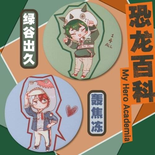 DokiDoki Anime My Hero Academia/ Boku No Hero Academia Badges Midoriya Izuku/Todoroki Shoto/Bakugou Katsuki