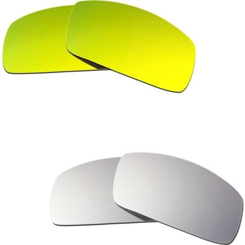HKUCO For Canteen (2006) Sunglasses Polarized Replacement Lenses 2 Pairs Gold & Silver