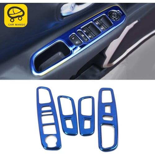 CarManGo for Jeep Renegade 2015-2019 Car Door Gate Window Control Lift Button Switch Panel Cover Trim Frame Interior Accessories