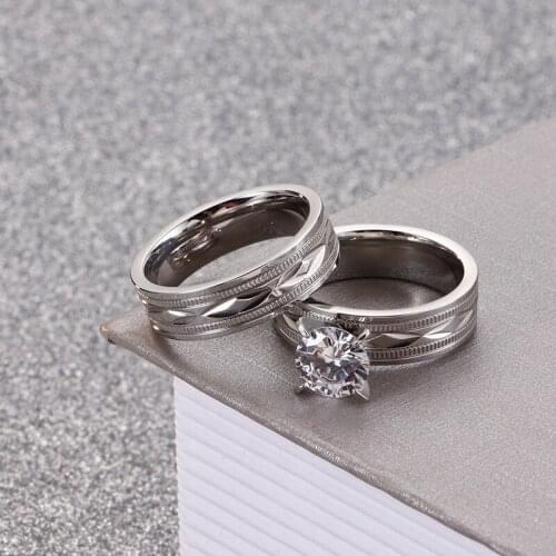 Stainless Steel Bomia Style Vintage Woman Rings Stainless Steel Jewelry Woman Inlaid Zircon Cheap Wholesale