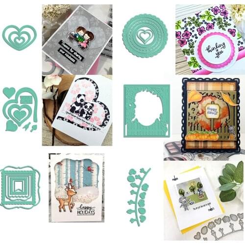 Dies Irregular Shapes Set With Heart-shaped Round And Hearts Metal Cutting Dies Stencils For DIY Scrapbooking Paper Cards Diecut