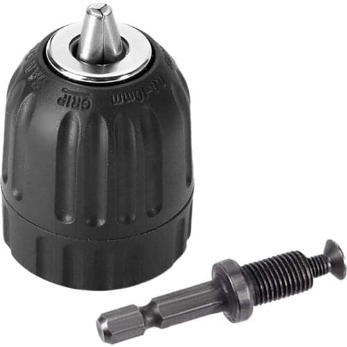 2 Pieces of Hand-Tight Chuck Set Adapter Heavy Duty 1m Keyless Drill Chuck with Adapter Hardware Tools