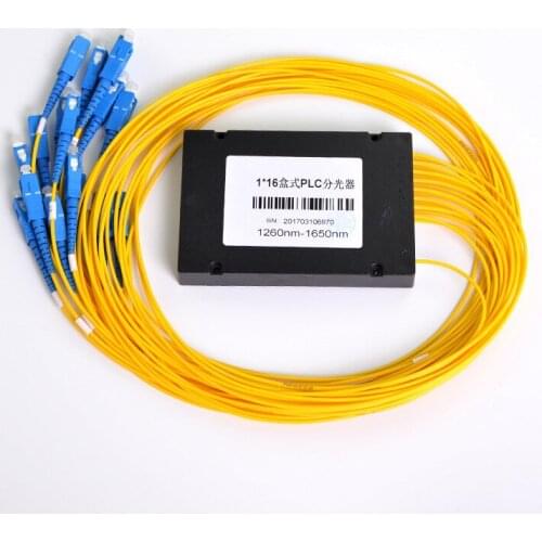 1x16box Type Optical Splitter Plc Optical Fiber Splitter Pigtail Planar Waveguide Telecom Grade SC Free Shipping