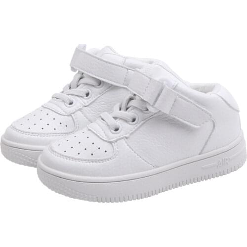 Autumn and winter new childrens small white shoes boys and girls breathable casual sports shoes non-slip