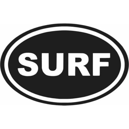 SURF OVAL VINYL DECAL STICKER CAR WINDOW LAPTOP WATER SPORTS CHOOSE COLOR