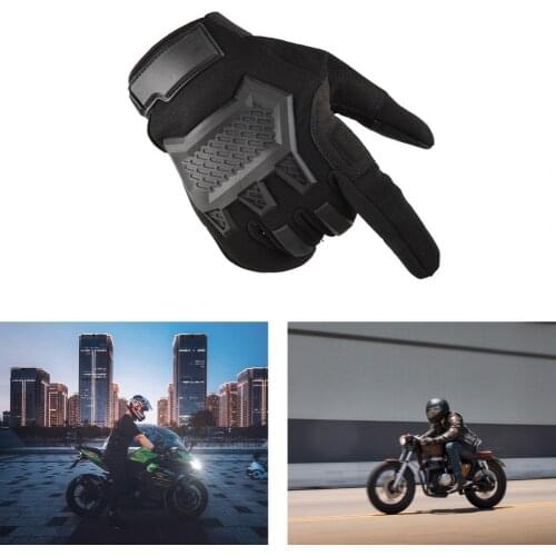 1Pair Anti-slip Riding Gloves Durable Micro Fiber Military Leather Full Fingers Gloves Cosy for Motorcycles Cycling Accessorie