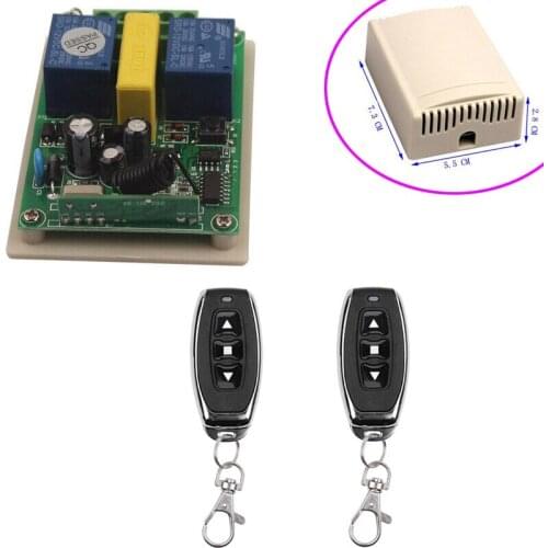 AC 220V 110V 2CH RF Wireless Remote Control switch tubular motor Shutter/winch/garage rolling door/electric curtain/Projection