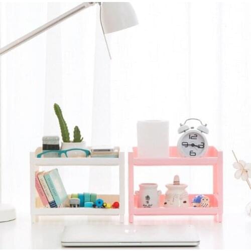 Plastic Desktop Stationery Organizer Racks Bathroom Cosmetics Shelf Multi-layer Desk Storage Rack