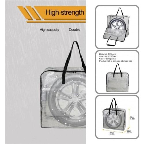 Thicker Practical Clear Plastic Tote Bags Storage Carry Pouch Travel Supplies Clear Travel Bags Dust-proof for Travel
