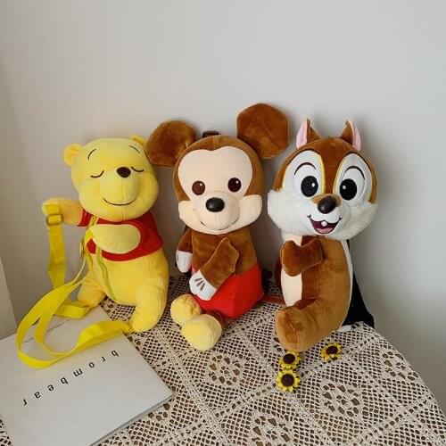 Disney mickey mouse plush doll messenger shoulder bag doll coin bag