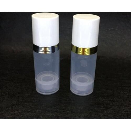 10ml Empty airless plastic bottles vacuum pressure emulsion bottle with lotion pump on travelling cosmetic packaging F20171509