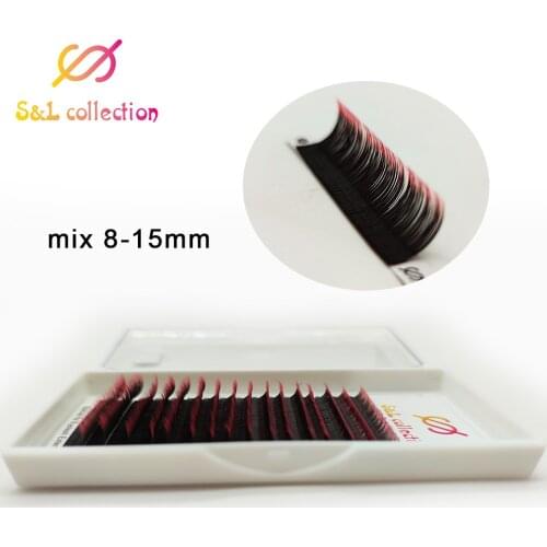 0.07mm Colorful Eyelash Extension Gradient Colors False Eyelashes C/D/CC/DD/L Curl 8-15mm Length Individual Classic Fake Lashes