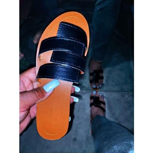 Summer Womens Flat Slippers Casual Rhinestone Ladies Bling Slides Sandals Women Fashion Beach Shoes Female Plus Size 35-41