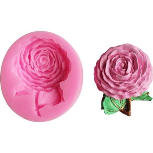 New Rose Flower Shape Fondant Cake Silicone Mold Pastry Chocolate Mould Cake Decoration Baking Tools Candy Biscuits Molds Aouke