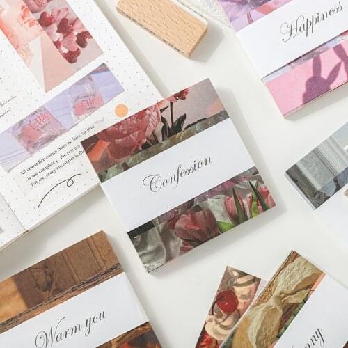 50 Sheets Life Temperature Series Memo Pad INS Kawaii Sticky Notes Girl Diary DIY Decorative School Notebook Stationery