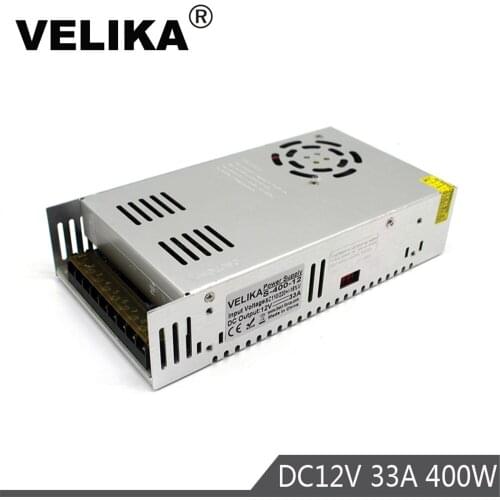 DC12V 33A 400W Power Supply Led Light Driver Transformer 110V 220V AC to DC 12V Power Adapter for Led strip lamp CNC CCTV Print