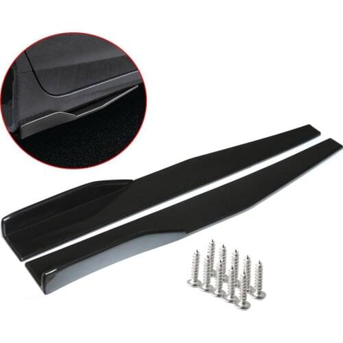 2pcs 74.5cm Universal Car Side Skirt Rocker Splitter Winglet Side Wing Bumper Lip Bumper Black/Red/Carbon Fiber Look Side Skirts