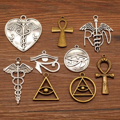 High Quality 5pcs Eye Of Horus Connectors Charms Making Diy Handmade Finding Jewelry