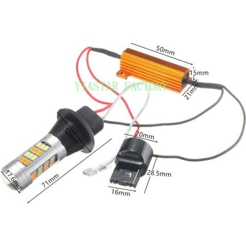 Yiastar 2x T20 7440 50W 2835 42SMD Error Free Canbus LED DRL Running Lights & Front Turn Signals All in One T20 7440 Turn Light
