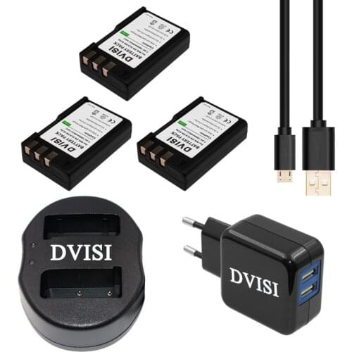 3pcs EN-EL9 EN EL9a ENEL9 Batteries and USB Dual Charger for Nikon EN-EL9a D40 D40X D60 D3000 D5000 Camera with EU/US AC Adapter