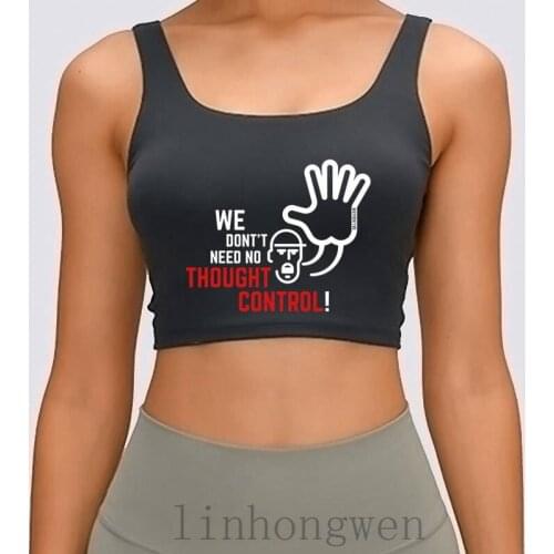 We Dontt Need No Thought Control Brainwash Women Tank Top Size Over Size S-XL Cool Famous Novelty Comical Print
